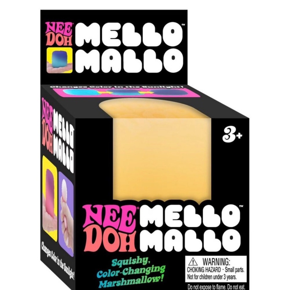 Authentic NeeDoh yellow Mello Mallo Color-Changing Squishy Marshmallow NiB